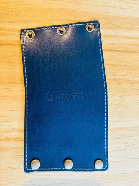 画像6: エコセロクリスタル専用　レザーグリップ【キャメルブラウン/スモーキーブルー】 (6)